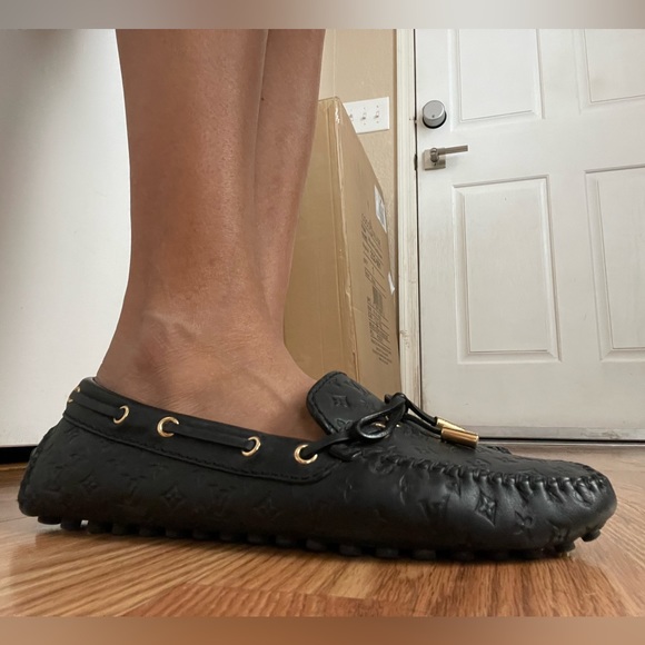 Authentic Louis Vuitton Loafers Flats Shoes Navy - Picture 10 of 11